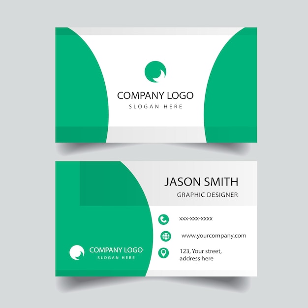 A business card for company logo that says, " company logo ".