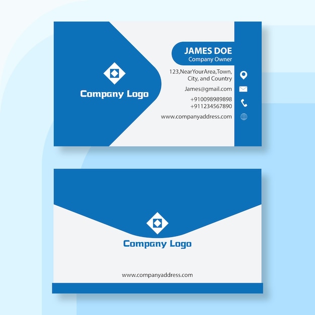 A business card for company logo.