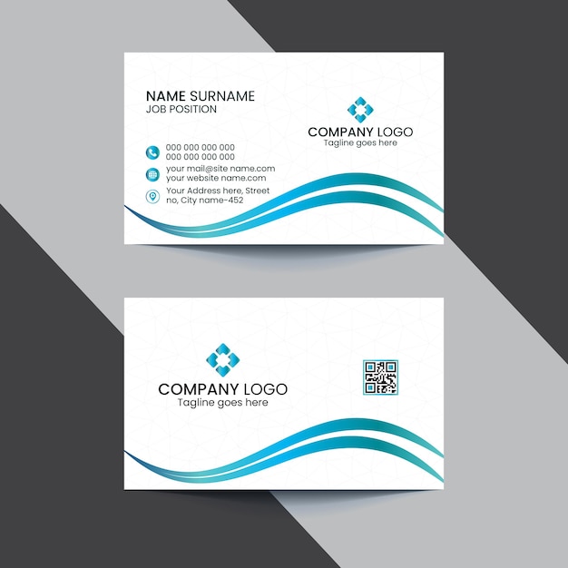 A business card for a company logo.