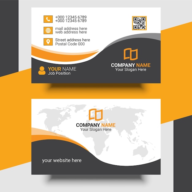 A business card for a company name.