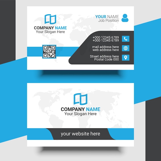 A business card for a company name.