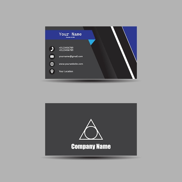 Vector a business card for a company name.