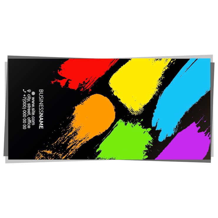 Vector business card concept for painter with tool