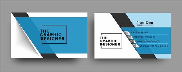 Vector business card - creative and clean modern business card template.