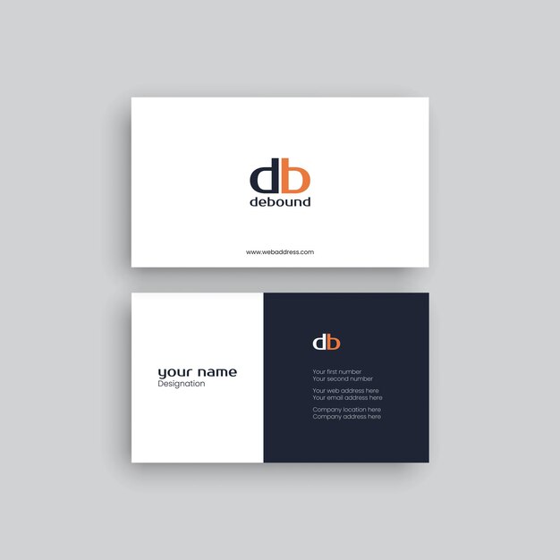 Vector a business card for dbd.