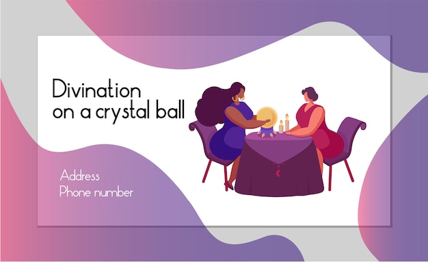 Business card design for astrologer fortune teller Vector