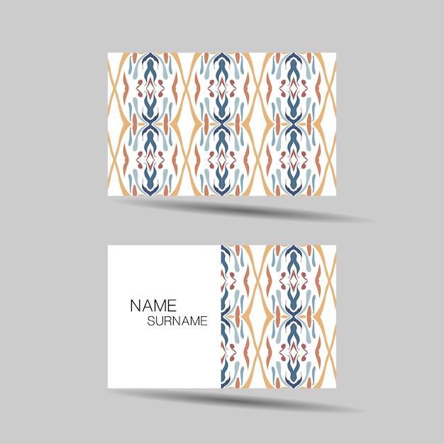 Vector business card design for contact colorful editable vector design illustration eps10