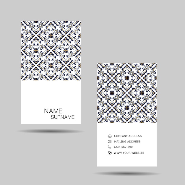 Дизайн визитной карточки для контакта с красочной редактируемой векторной иллюстрацией EPS10