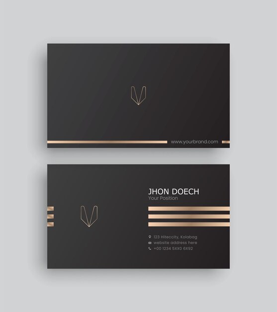 Business card design elegant and minimal