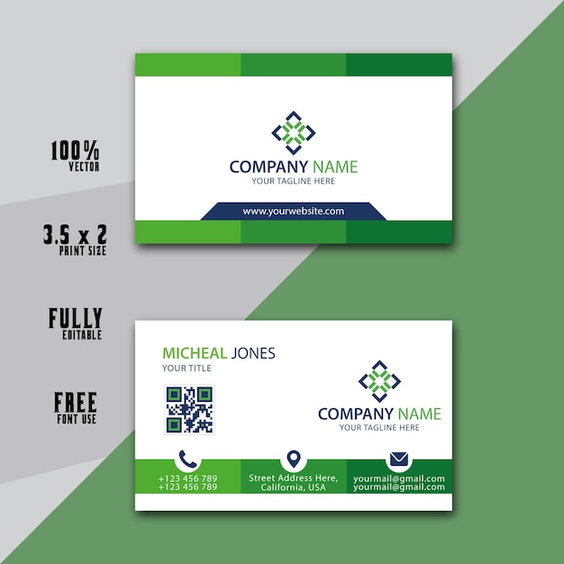 Vector business card design fully vector with eps