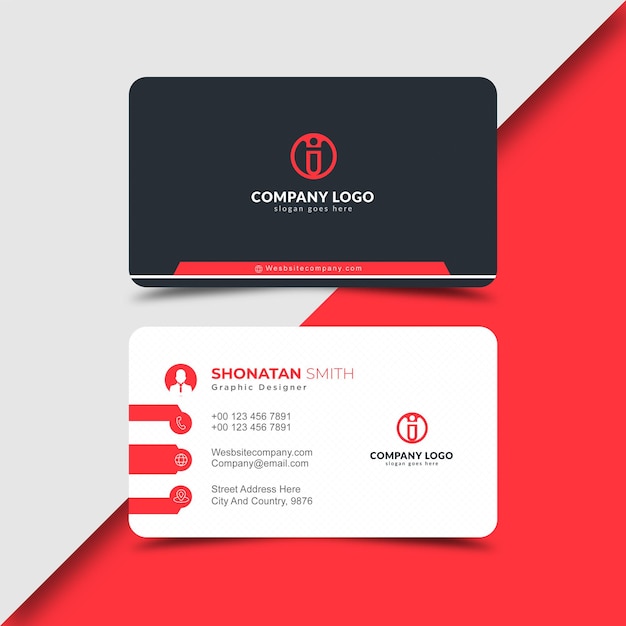 Business card design minimalist template