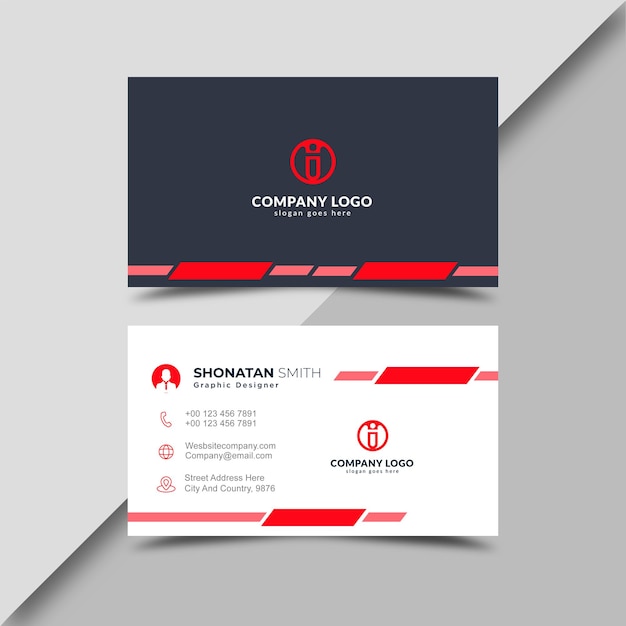 Business card design modern