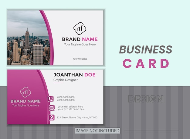 business card design one sided