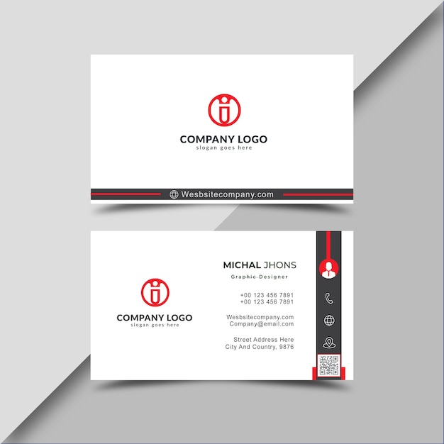 Business card design professional style elegant template