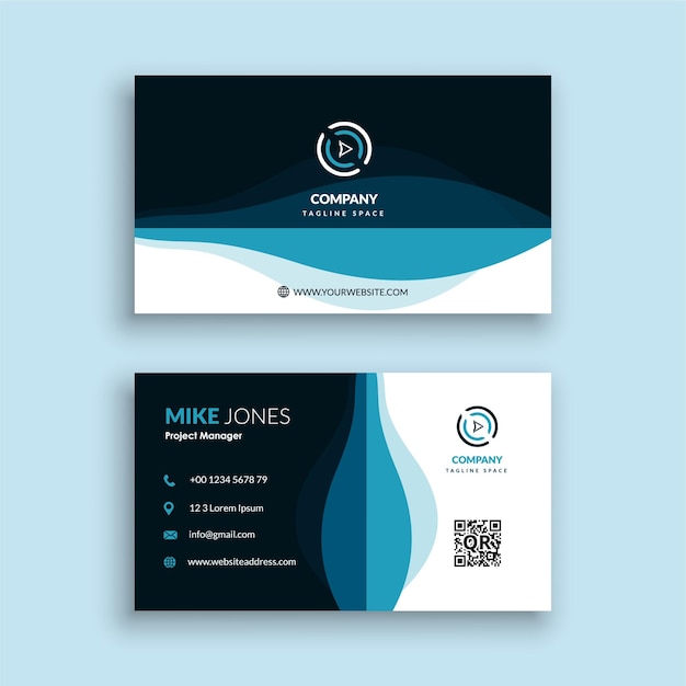 business card design template for business and personal identity