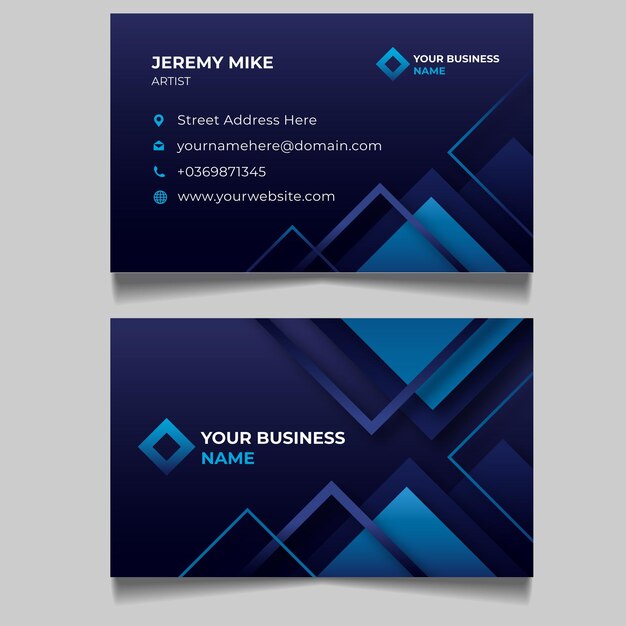 Vector business card design template clean professional business card design visiting card elegant design