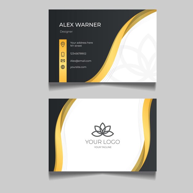 Business card design template Clean professional business card template visiting card