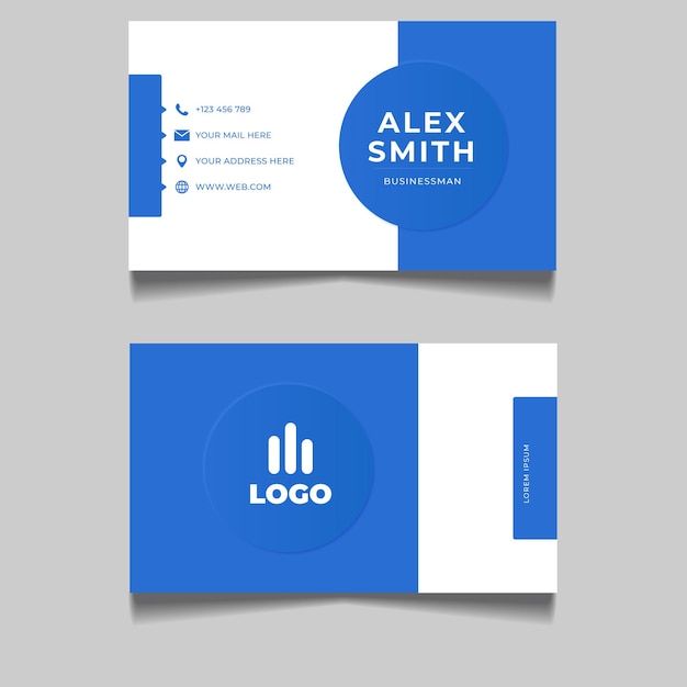 Business card design template Clean professional business card template visiting card