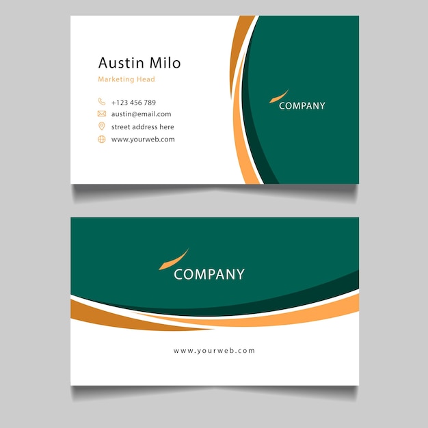 Business card design template Clean professional business card template visiting card