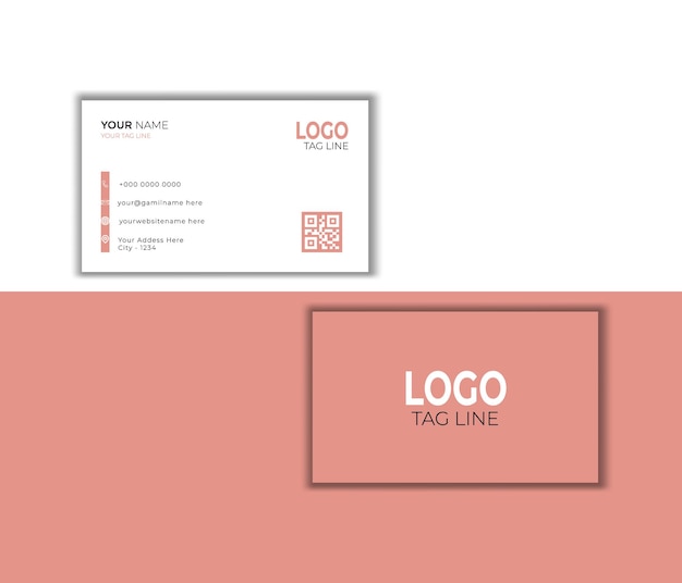 Vector business card design template clean professional business card template