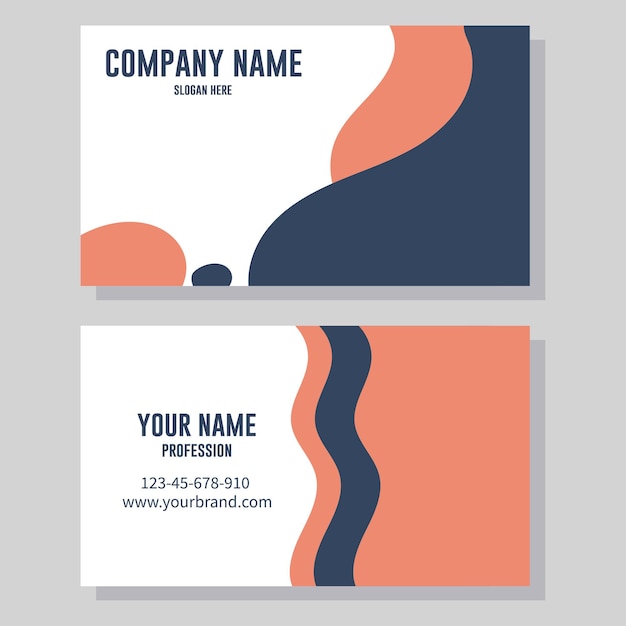 Vector business card design template for company corporate style editable vector illustration