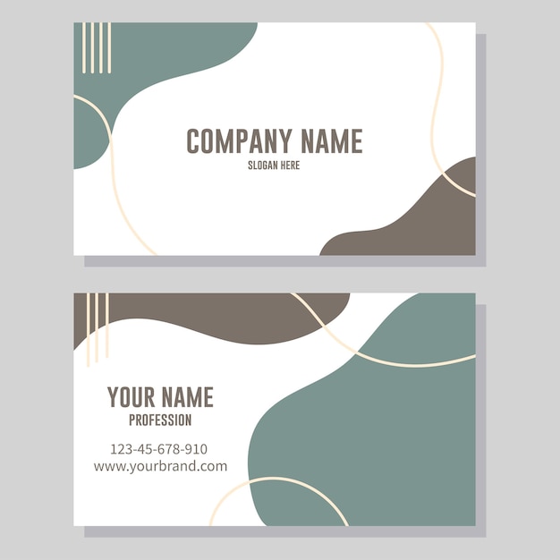 Business card design template Creative corporate style Editable vector illustration