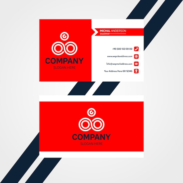 Business card design template in modern style
