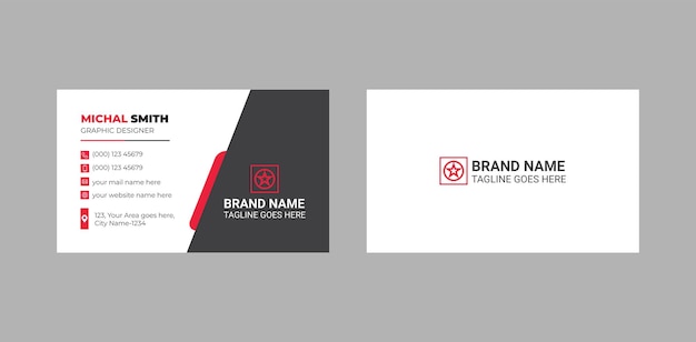 Vector business card design template and modern visiting card design