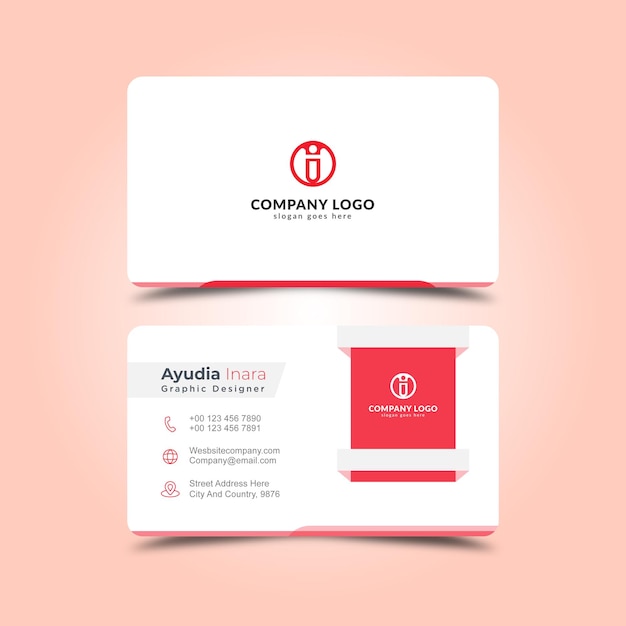 Business card design template premium vector