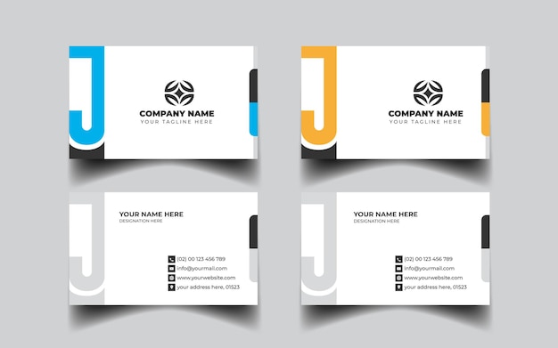 Vector business card design template professional corporate business card design