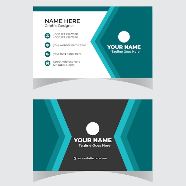 Business card design template professional corporate business