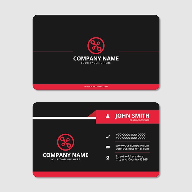 Business card design template Vector