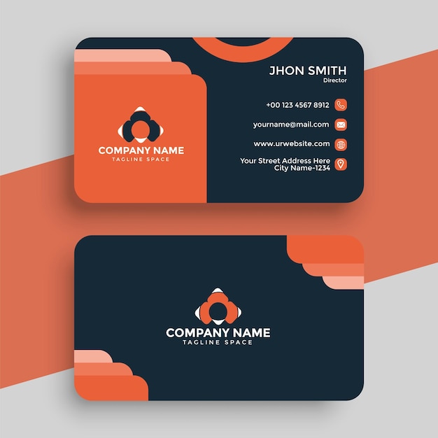 Business card design template, visiting card template.