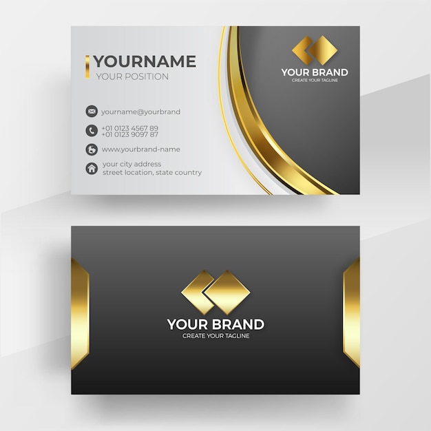 Business card design template with luxury style