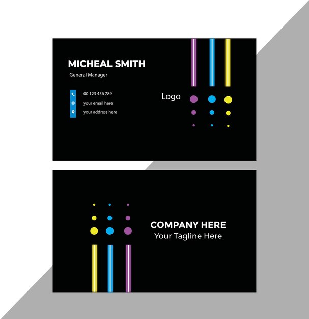 Vector business card design template