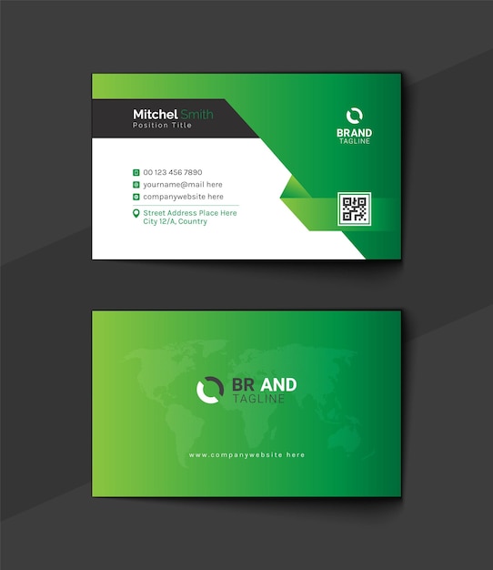 Vector business card design template