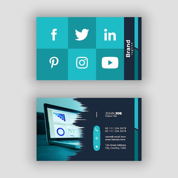 Vector business card design template