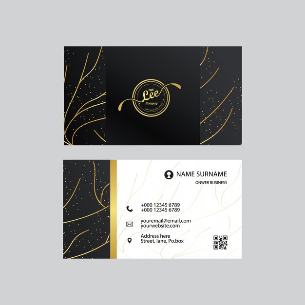 Vector business card design template