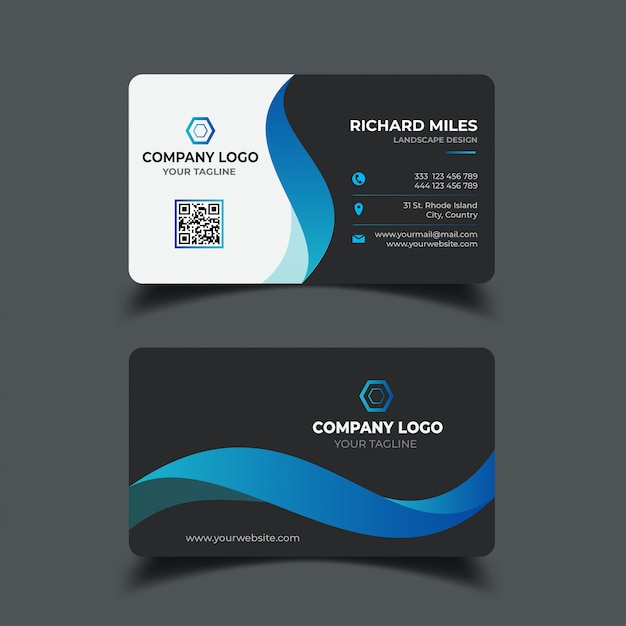 Vector business card design template