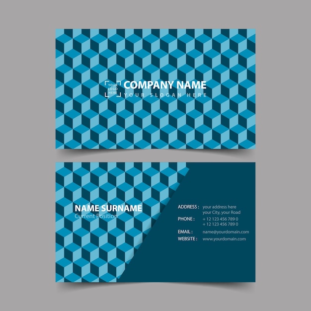 Vector business card design template