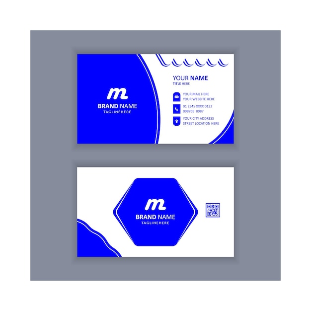 A business card design template