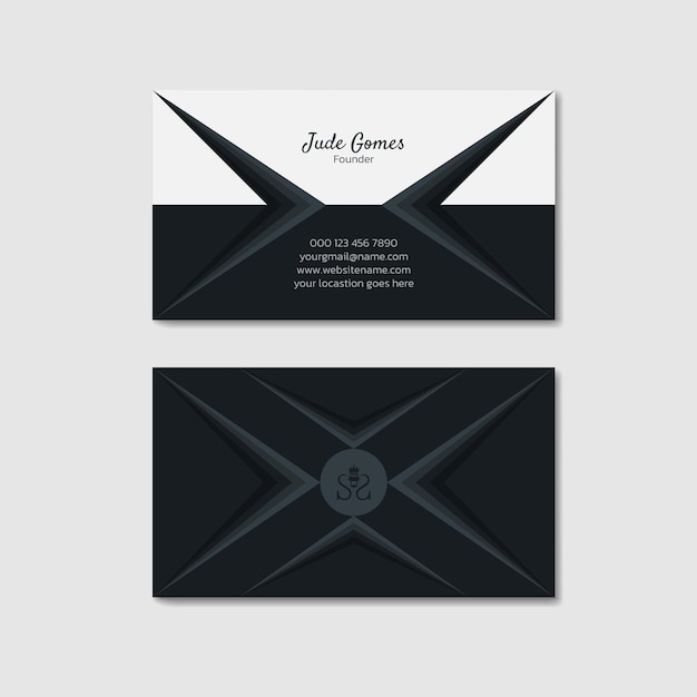 Vector business card design template