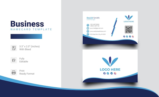 Vector business card design template