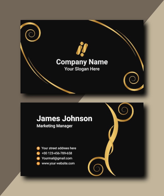 Vector business card design template