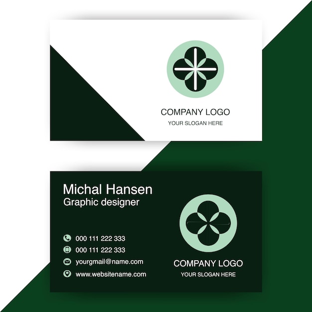 Business card design template