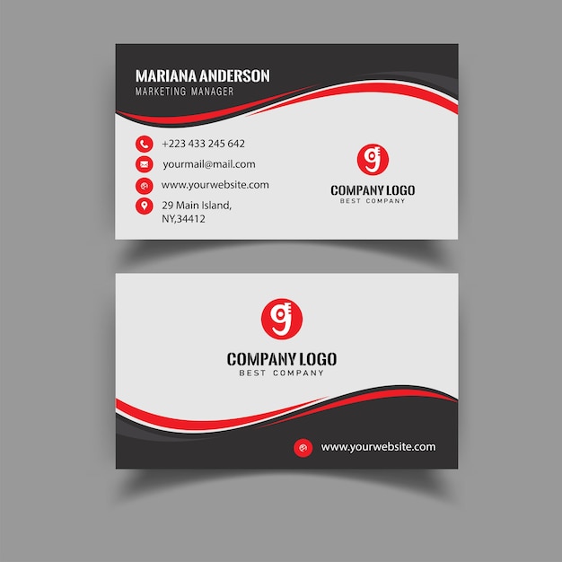 Business card design template