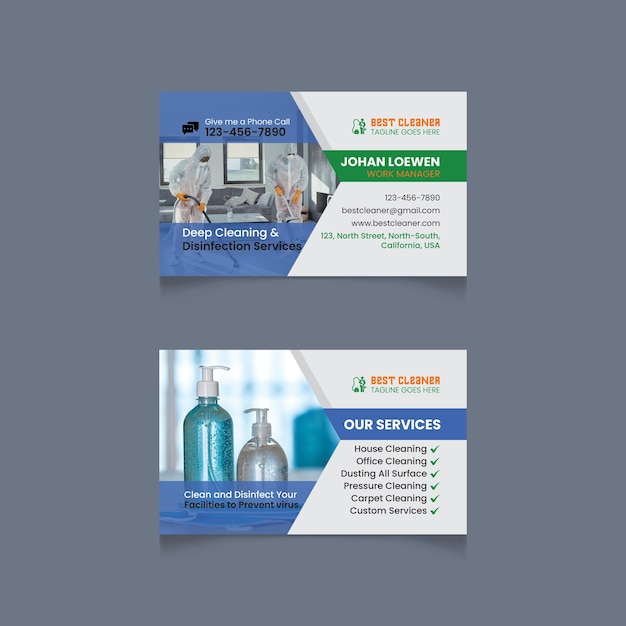 Vector business card design template