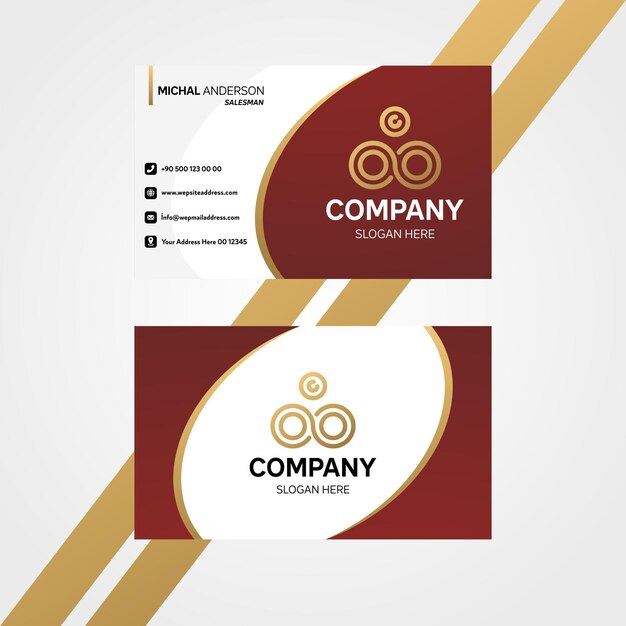 Business card design. Vector modern business card template