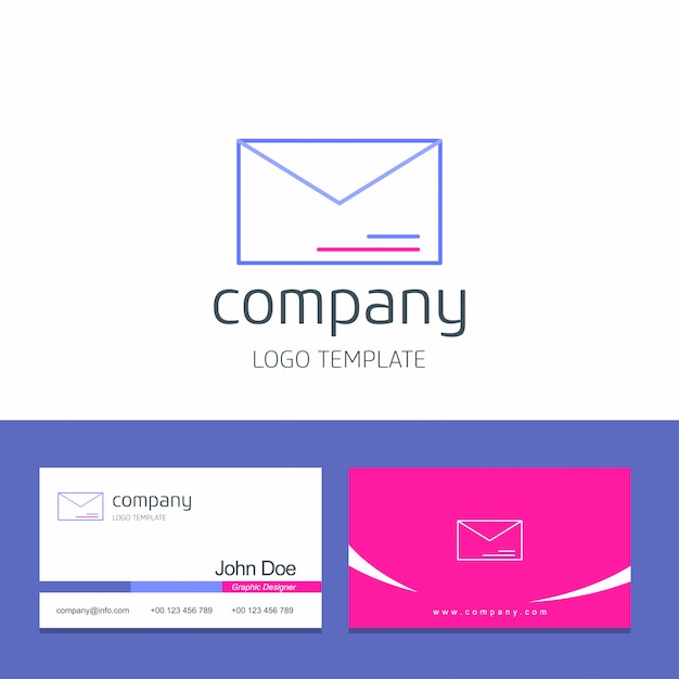 Vector business card design with arrows company logo vector