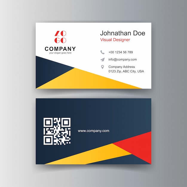 Business card design with company logo 